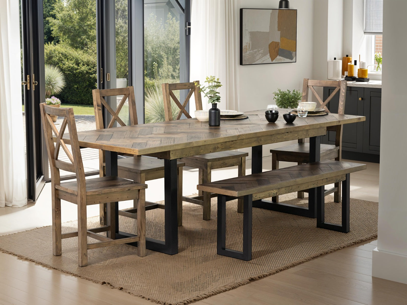 Tulsa Dark Extendable Dining Table (180cm - 240cm)