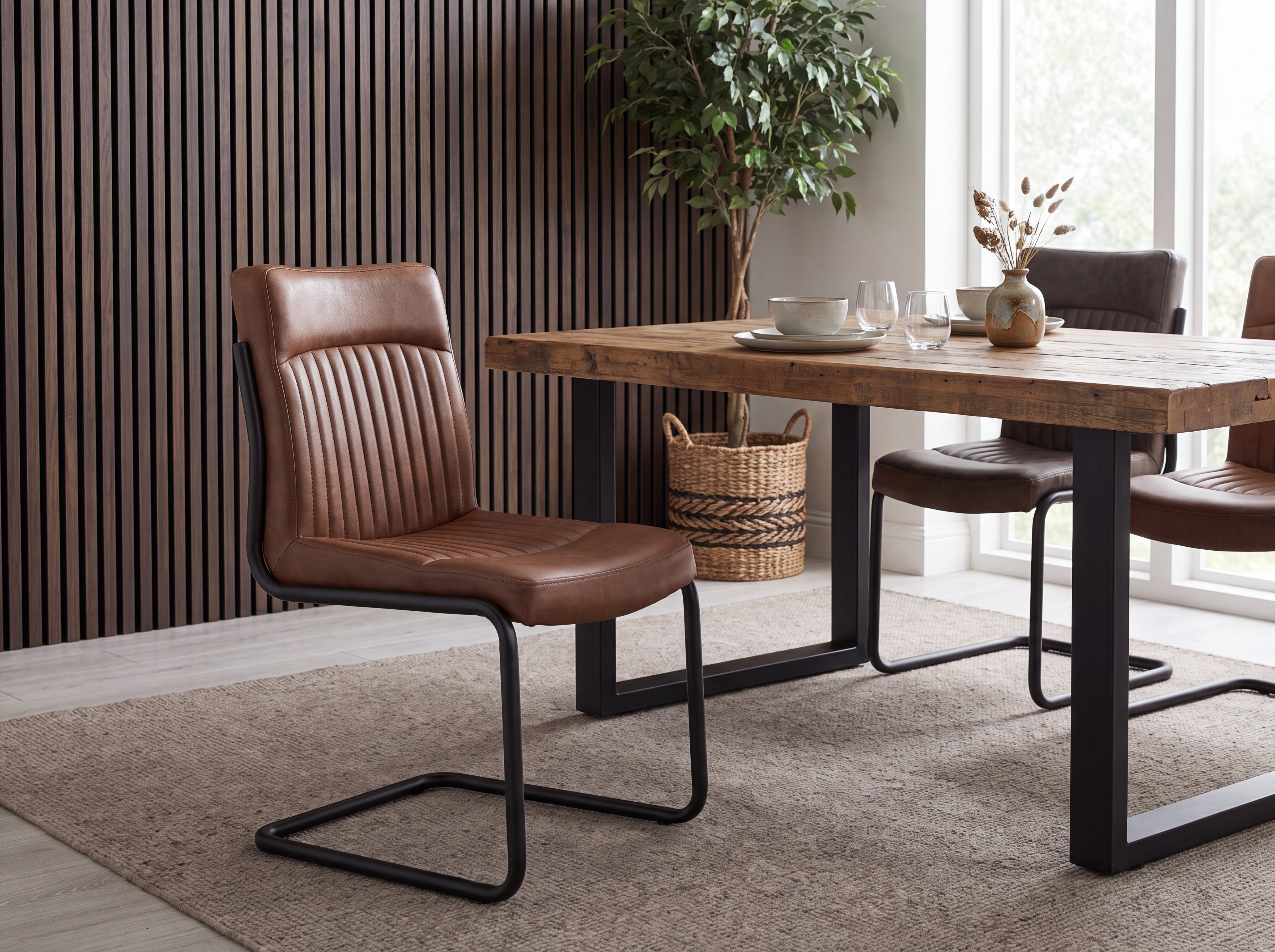 Auburn Brown Dining Chair Set Of 2