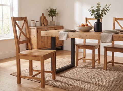 Brooklyn Light Cross Back Dining Chair (Set of 2)