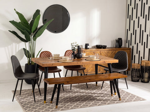Mode Fixed Top Dining Table (180cm) & Grey Dallas Dining Chairs