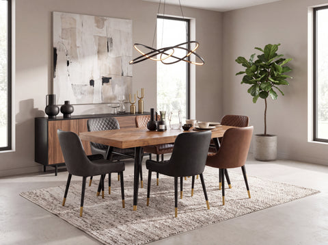 Mode Extendable Dining Table & Grey Sarah Dining Chairs