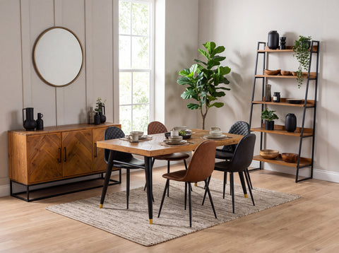 Mode 140-180cm Extendable Dining Table & Grey Dallas Dining Chairs