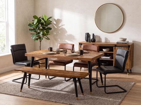 Mode Fixed Top Dining Table (160cm) & Grey Auburn Dining Chairs