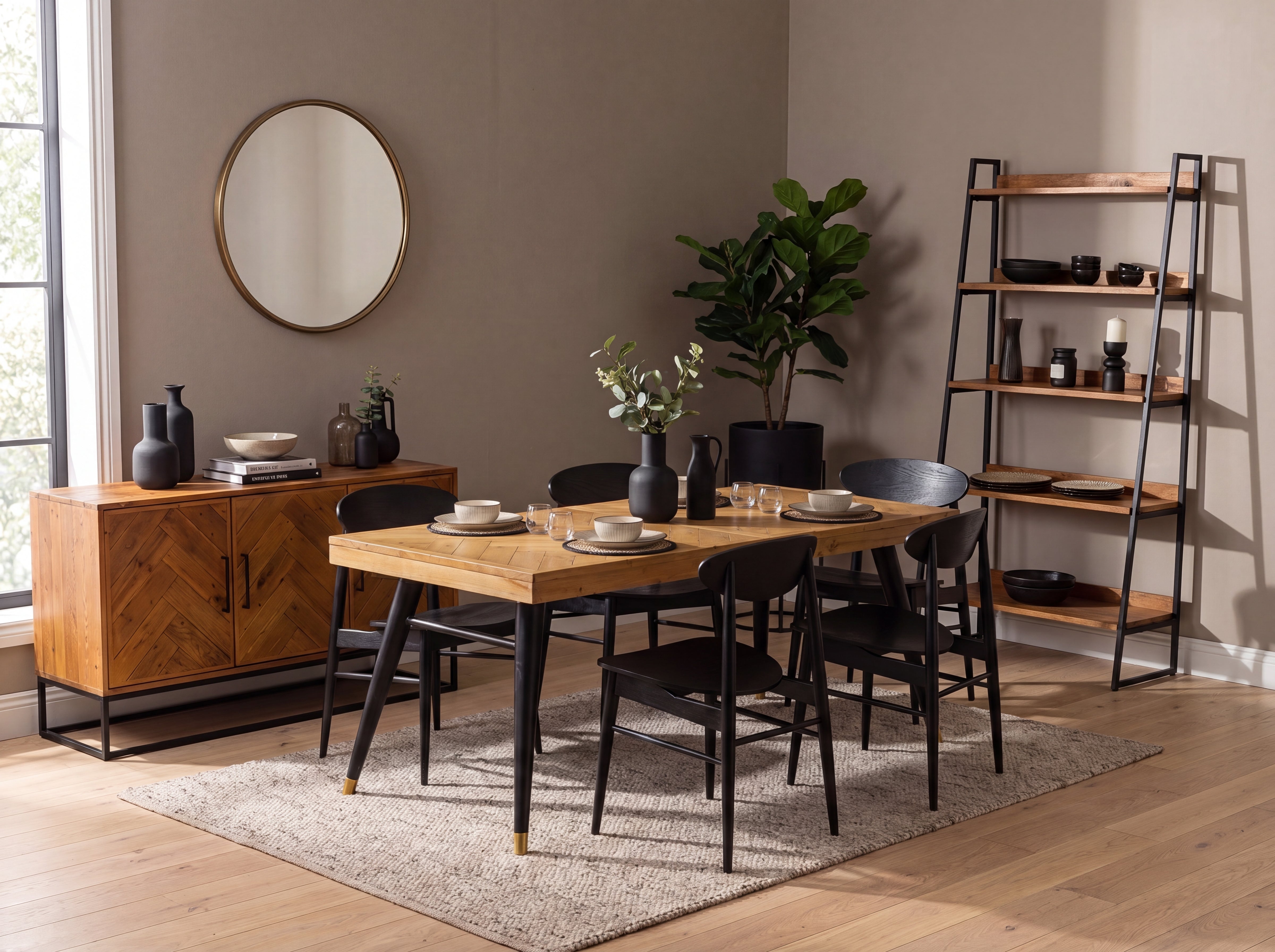 Mode 180-240cm Extendable Dining Table & Gabo Dining Chairs