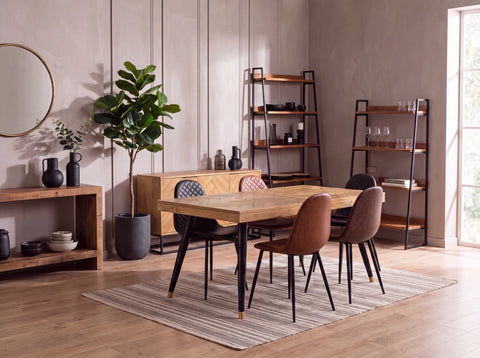 Mode 180-240cm Extendable Dining Table & Grey Dallas Dining Chairs