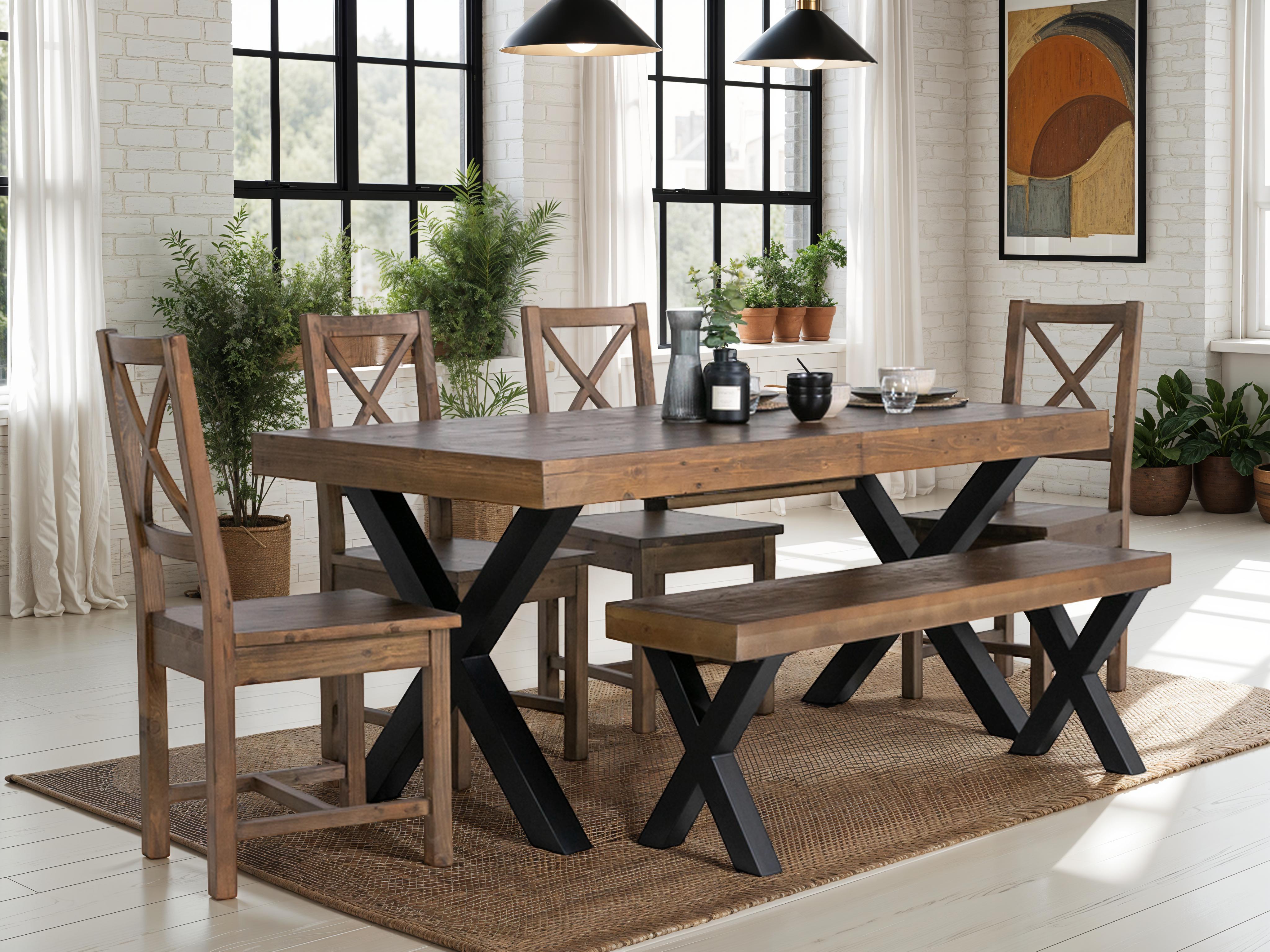 Brooklyn Extendable Cross Leg Dining Table (140cm - 180cm)