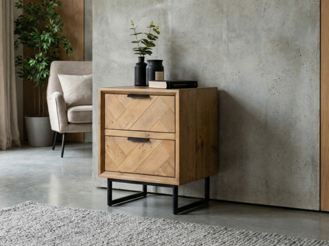 Sydney 2 Drawer Bedside Table