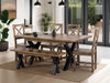 Tulsa Dark Cross Leg Extendable Dining Table (140cm - 180cm)