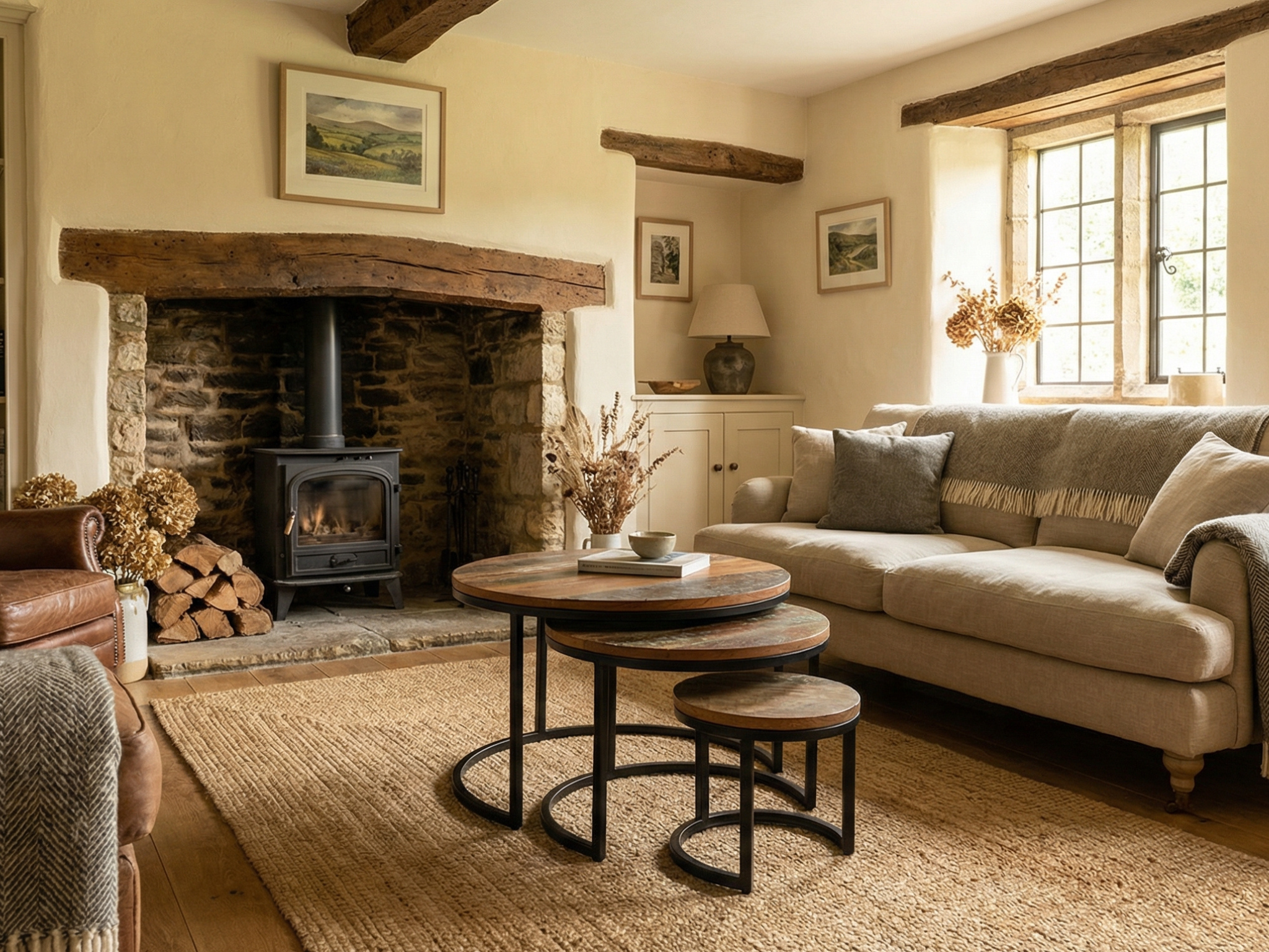 Mayflower Round Nest Iron Coffee Table