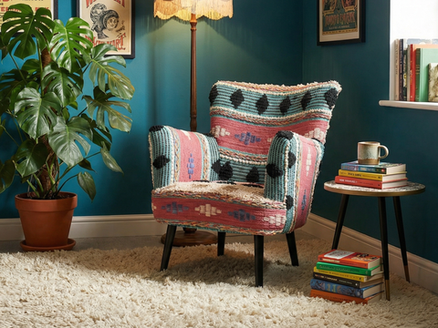 Jorhat Kantha Armchair