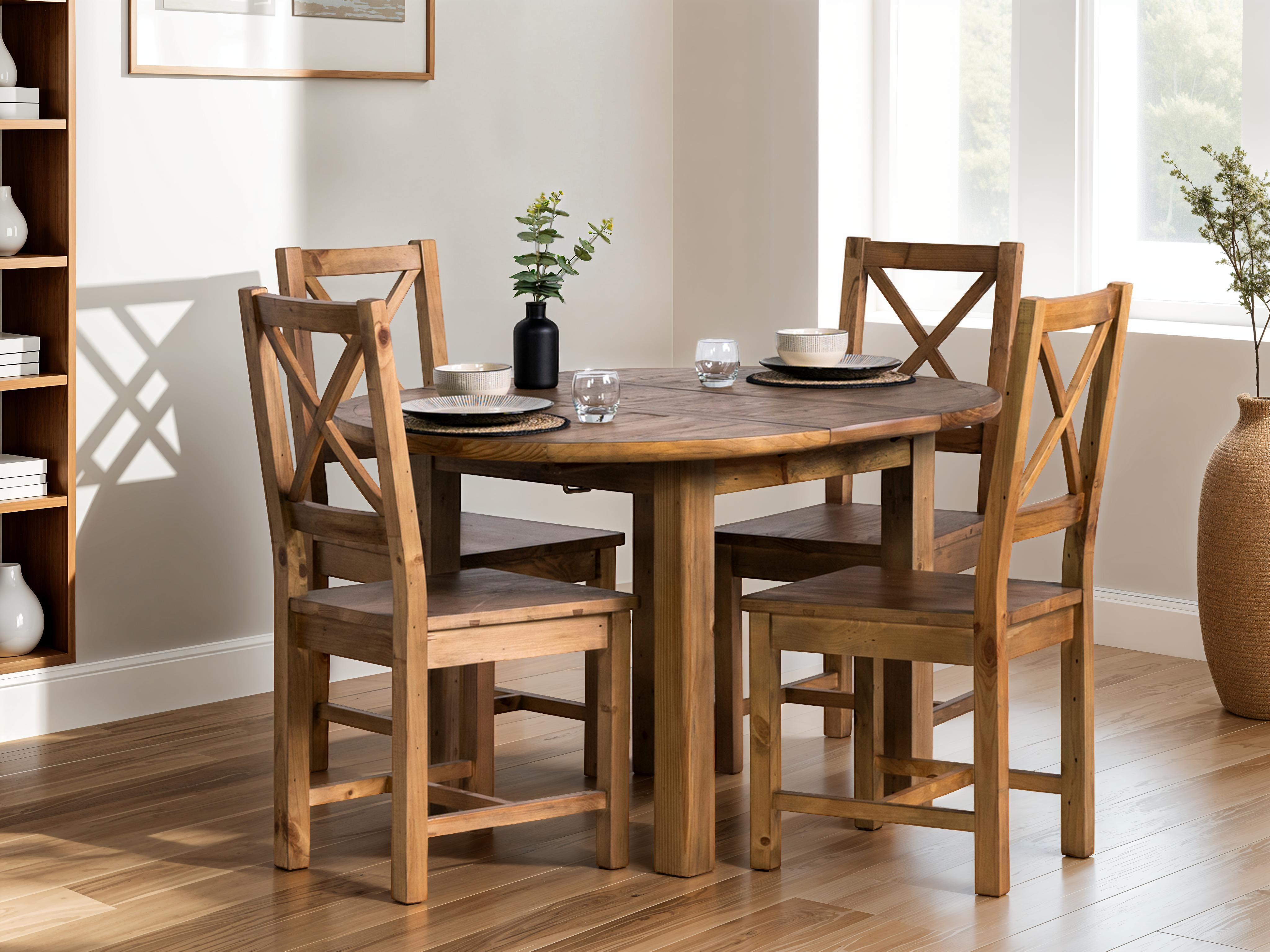 Brooklyn Light Round Extendable Dining Table