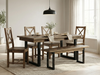 Tulsa Dark 180cm Fixed Top Dining Table