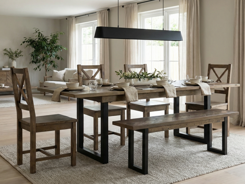 Tulsa Dark Extendable Dining Table (180cm - 240cm)