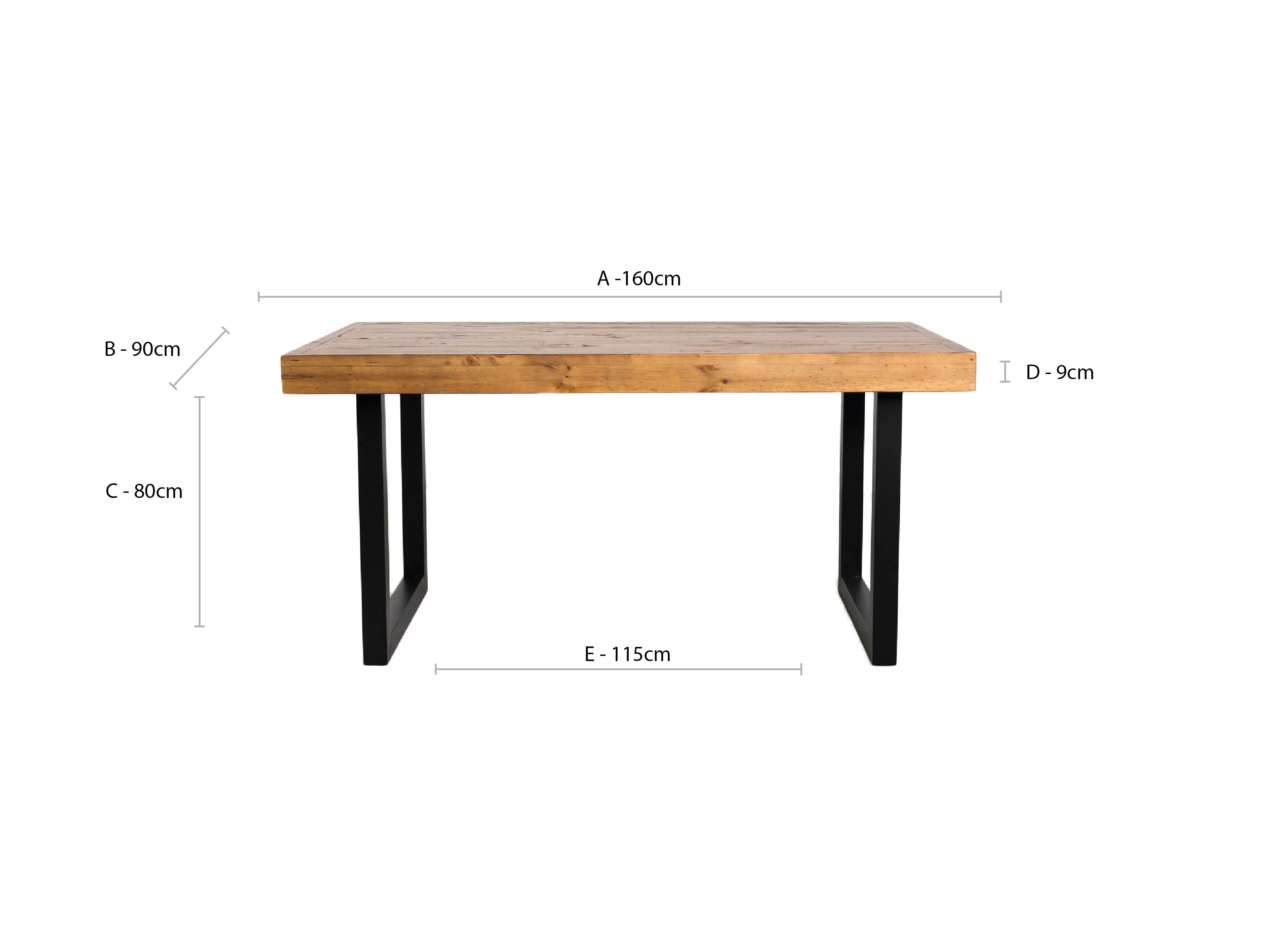 Brooklyn 160CM Fixed Top Dining Table