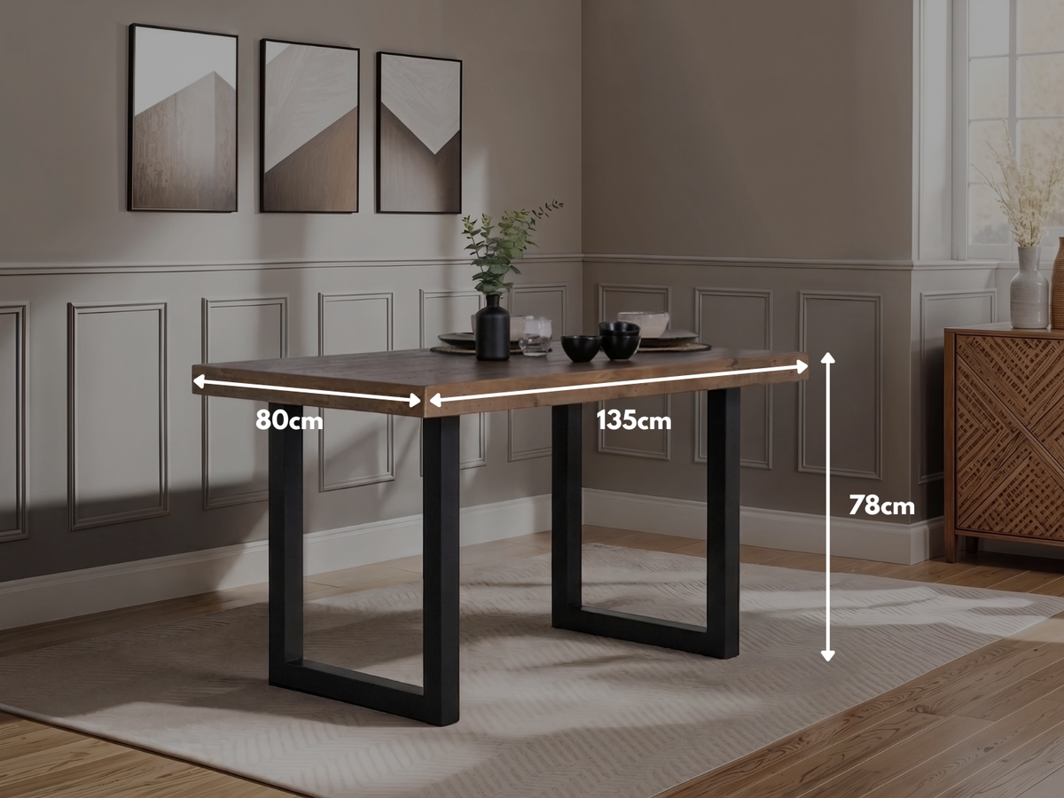 Brooklyn 135cm Fixed Top Dining Table