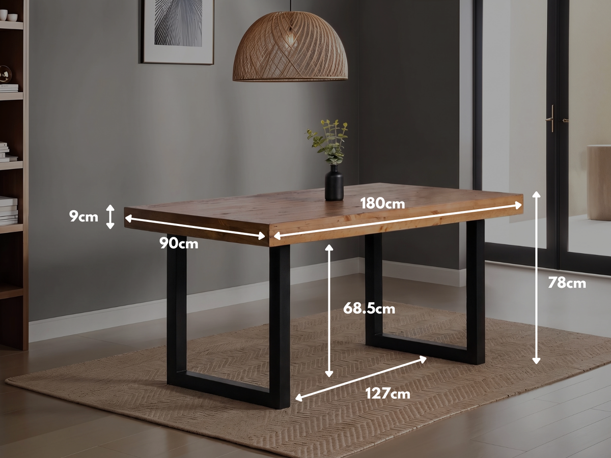 Brooklyn 180cm Fixed Top Dining Table