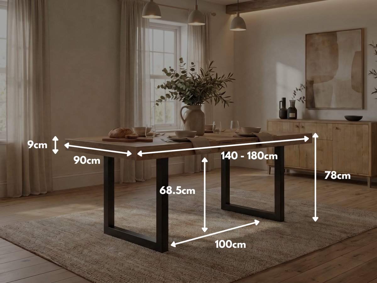 Brooklyn Light Extendable Dining Table (140cm - 180cm)