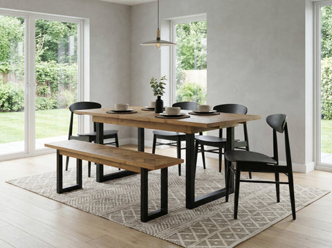 Tulsa Extendable Dining Table (140cm - 180cm) & Gabo Dining Chairs
