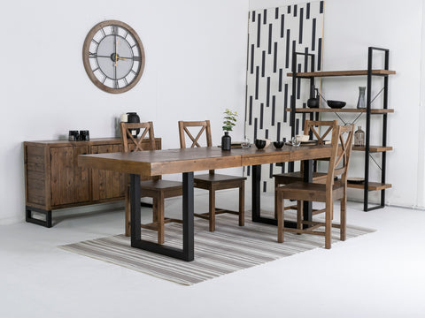 Brooklyn Extendable Dining Table (180cm - 240cm) & Brooklyn Dining Chairs