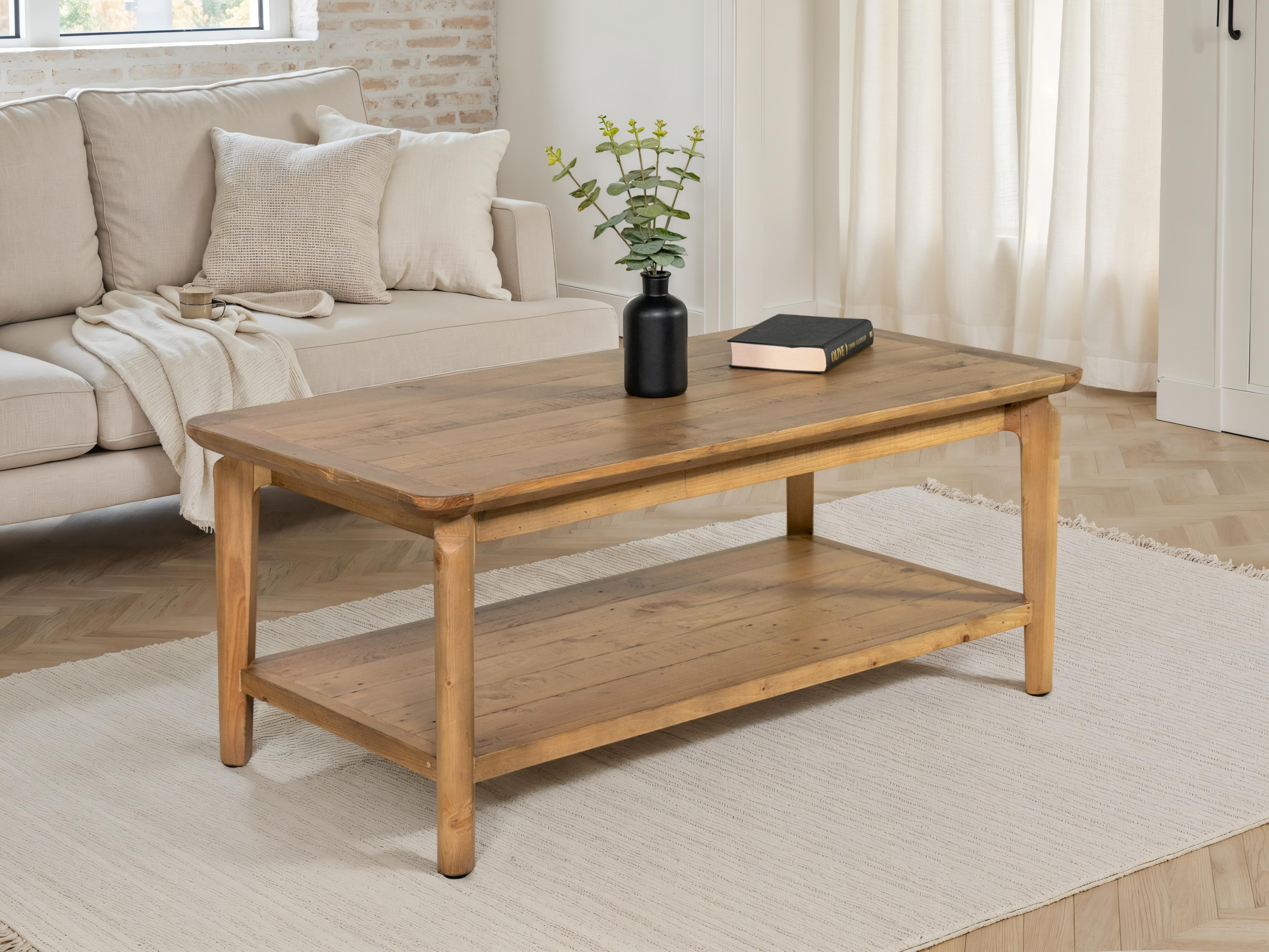 Scandi Coffee Table With Shelf