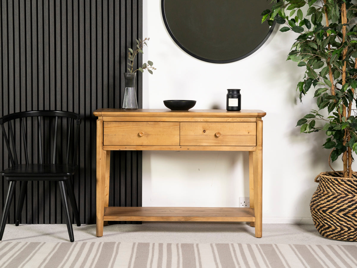 Scandi 2 Drawer Console Table