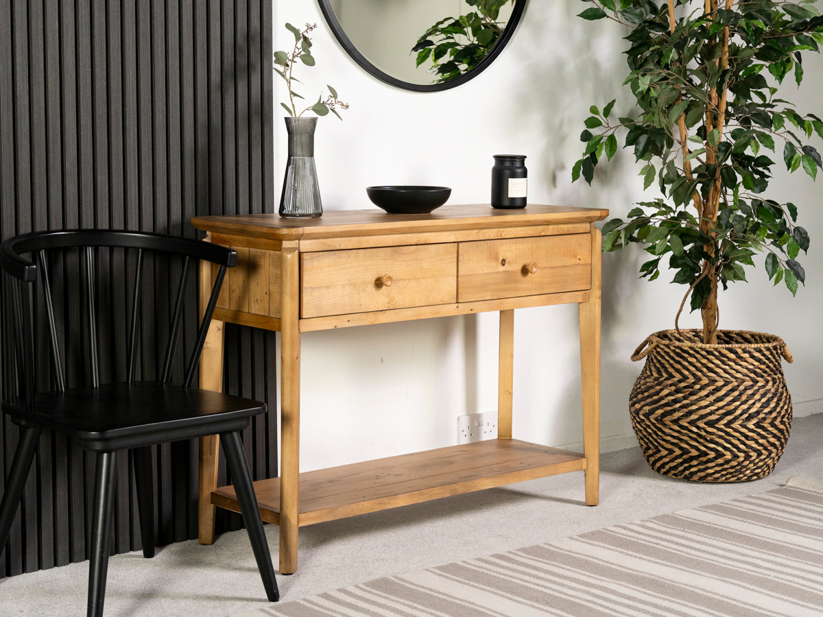 Scandi 2 Drawer Console Table