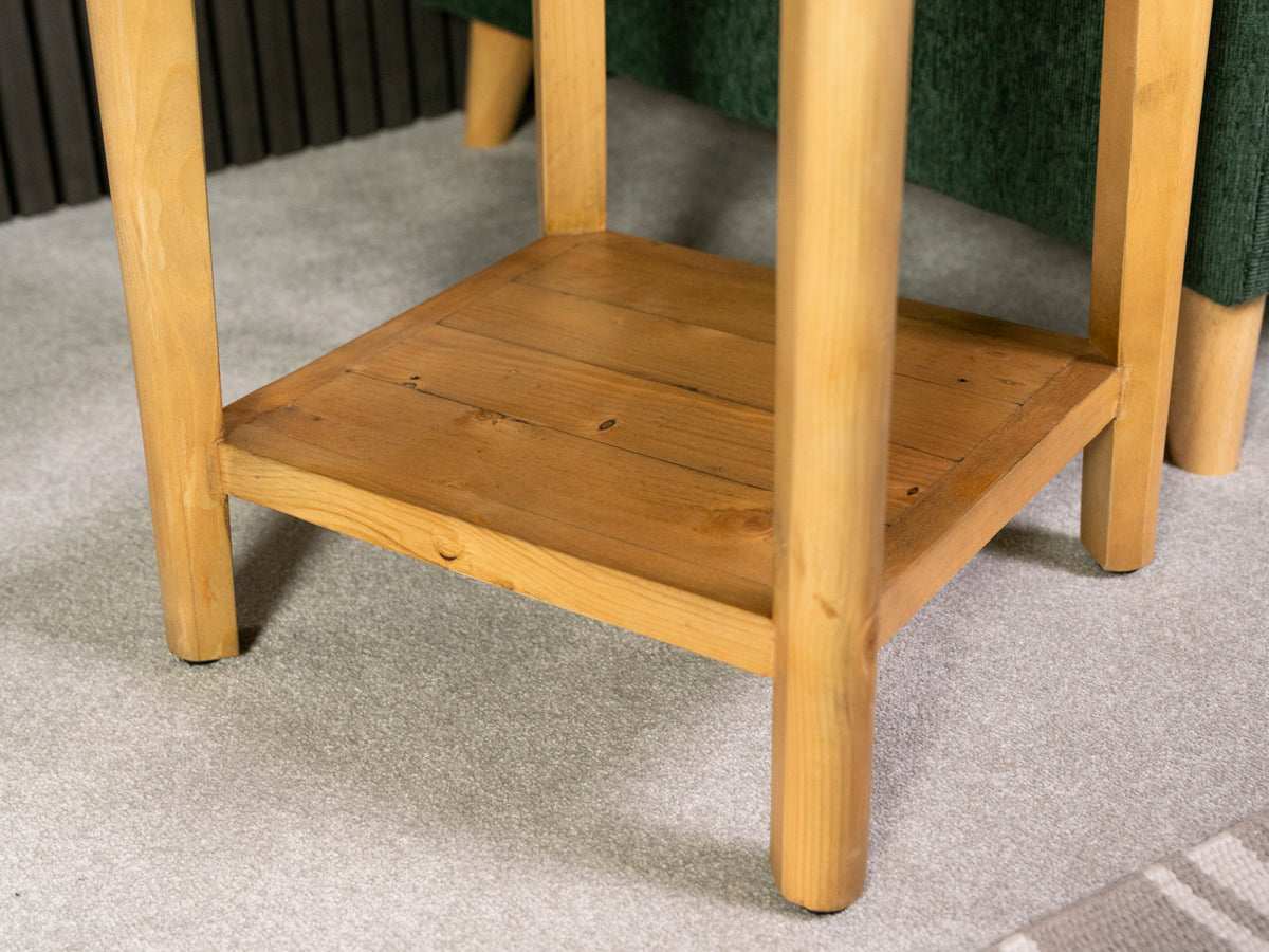 Scandi Lamp table With Shelf