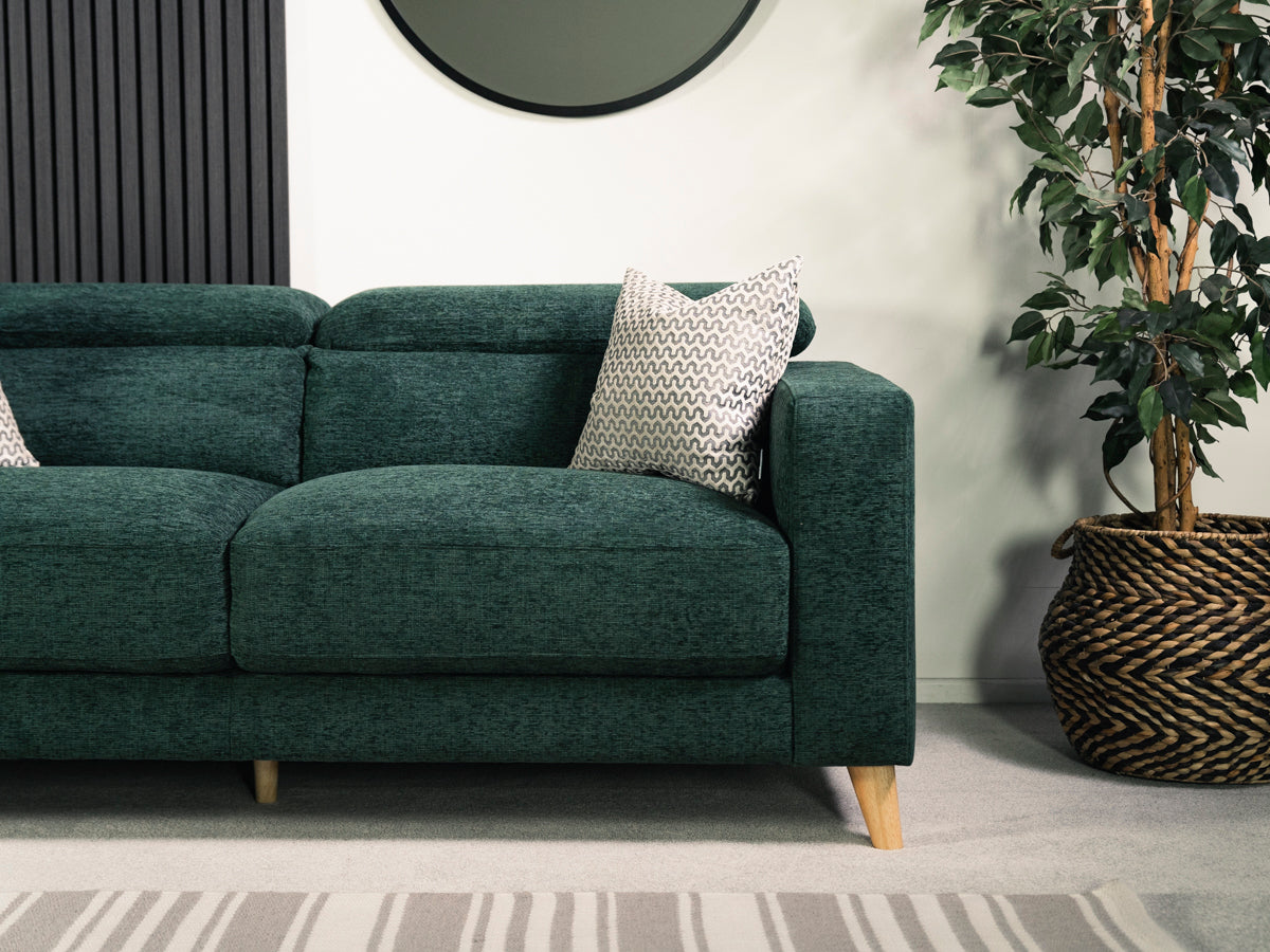 Olive 3 Seater Ratchet Headrest - Eco Sofa