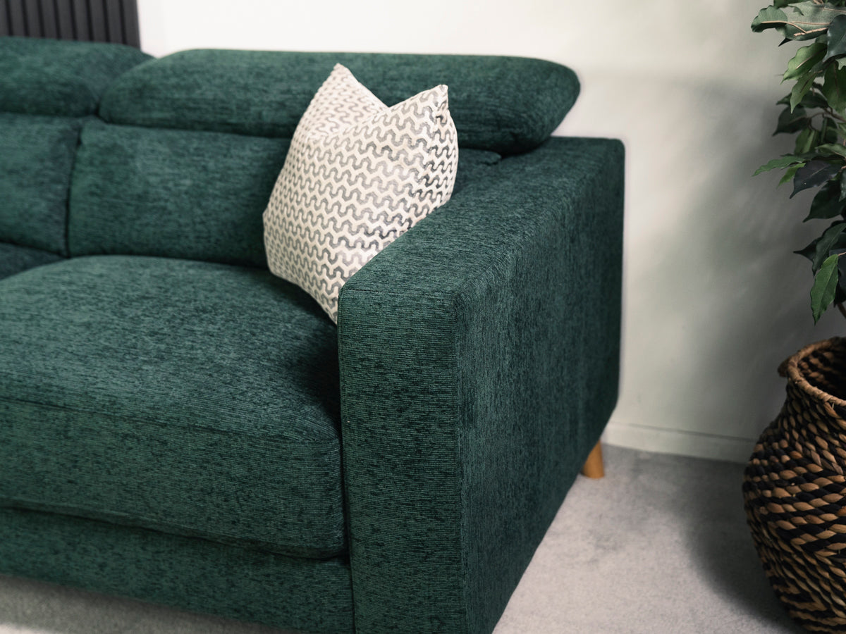 Olive 3 Seater Ratchet Headrest - Eco Sofa