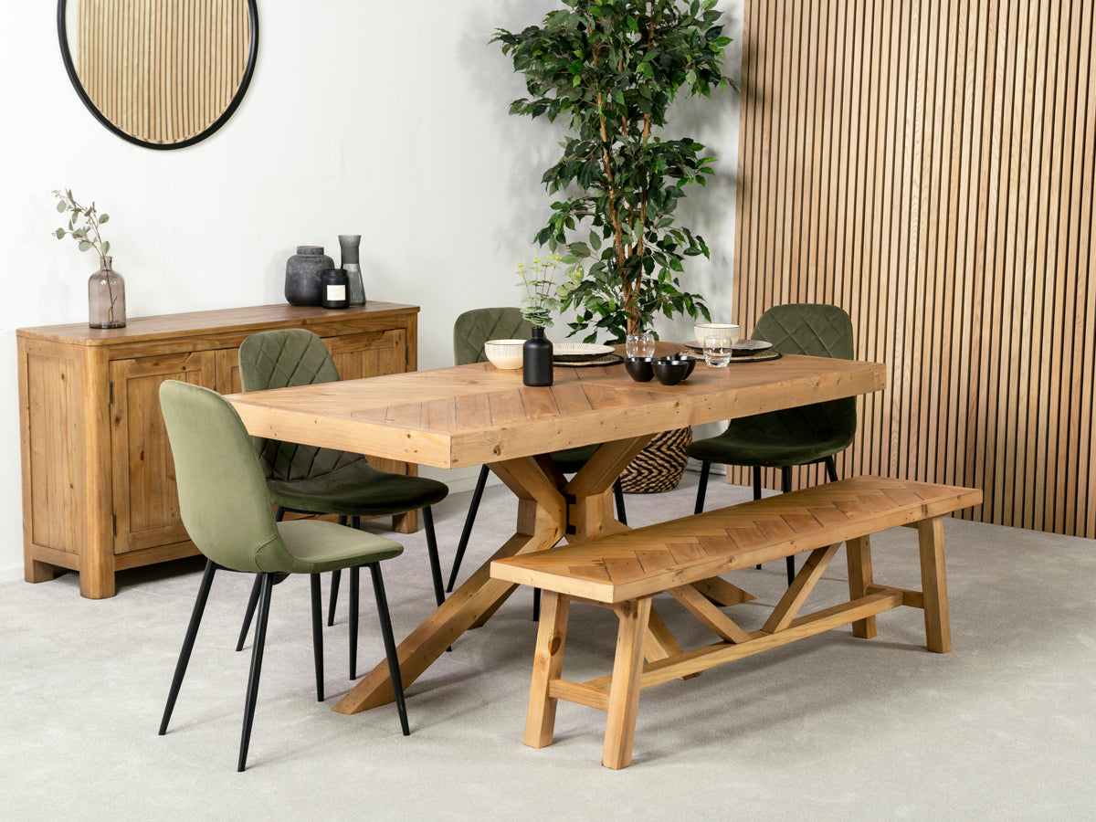 Baltimore Fixed Top Dining Table & Alston Dining Chair - variant