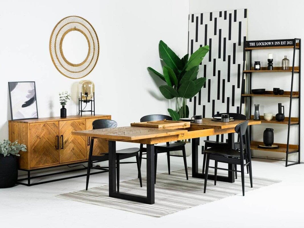 Tulsa Extendable Dining Table (180cm - 240cm) & Gabo Dining Chairs