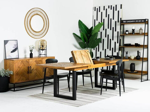 Tulsa Extendable Dining Table (140cm - 180cm) & Gabo Dining Chairs