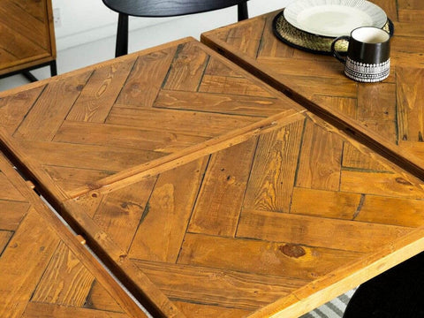 Tulsa Cross Leg Extendable Dining Table (140cm - 180cm) & Dining Bench
