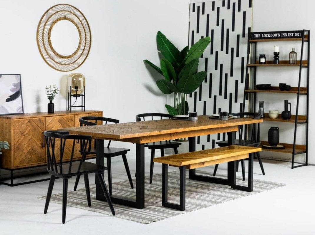 Tulsa Extendable Dining Table (180cm - 240cm) & Dining Bench