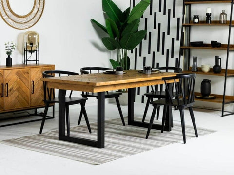 Tulsa 180cm Fixed Top Dining Table & Dining Bench
