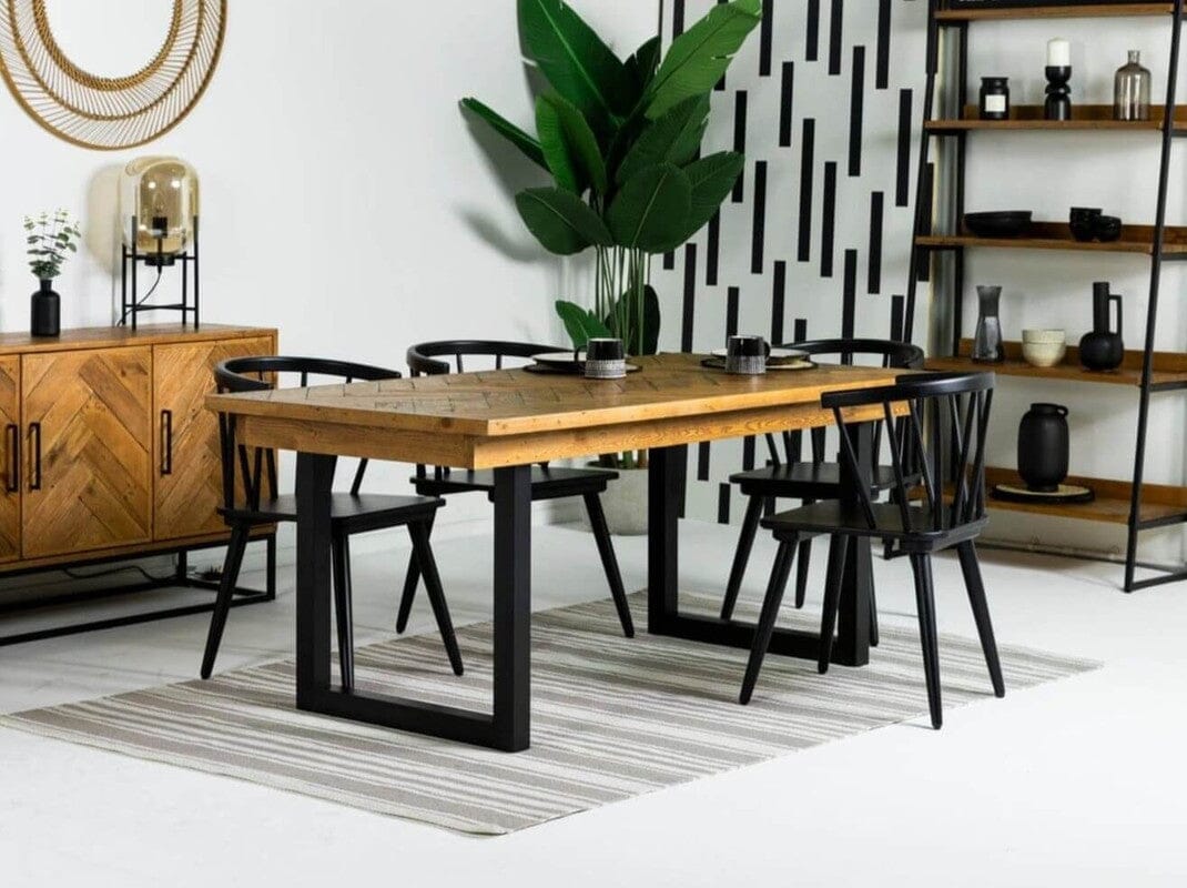 Tulsa 135cm Fixed Top Dining Table & Dining Bench