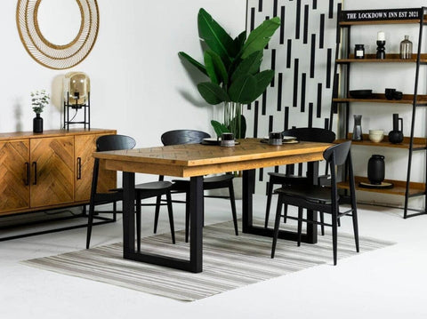 Tulsa Extendable Dining Table (140cm - 180cm) & Gabo Dining Chairs