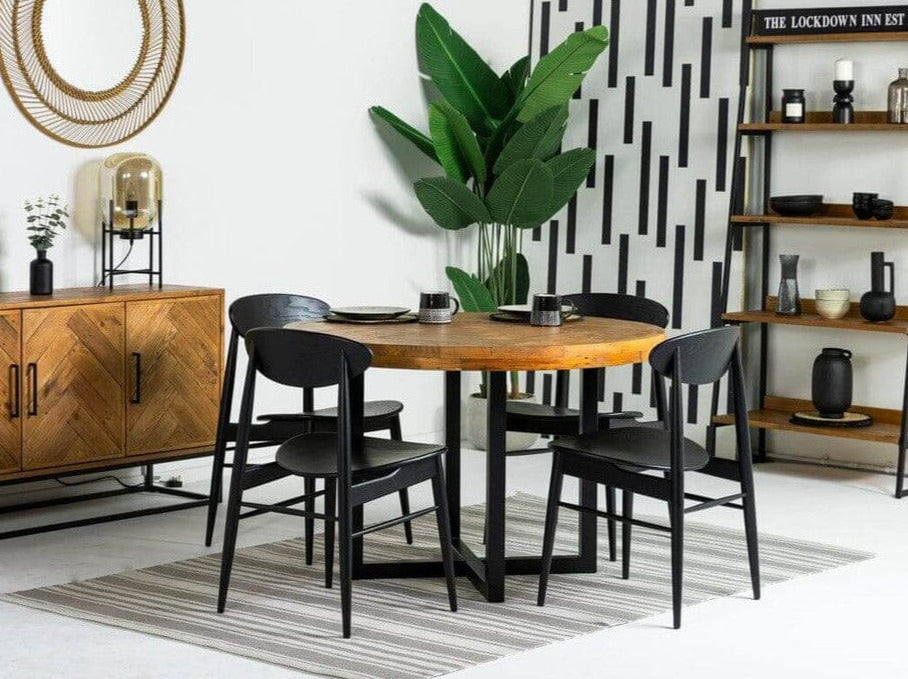 Tulsa Round Dining Table & Gabo Dining Chairs