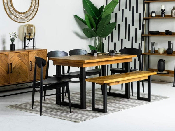 Tulsa Fixed Top Dining Table (135cm) & Gabo Dining Chairs