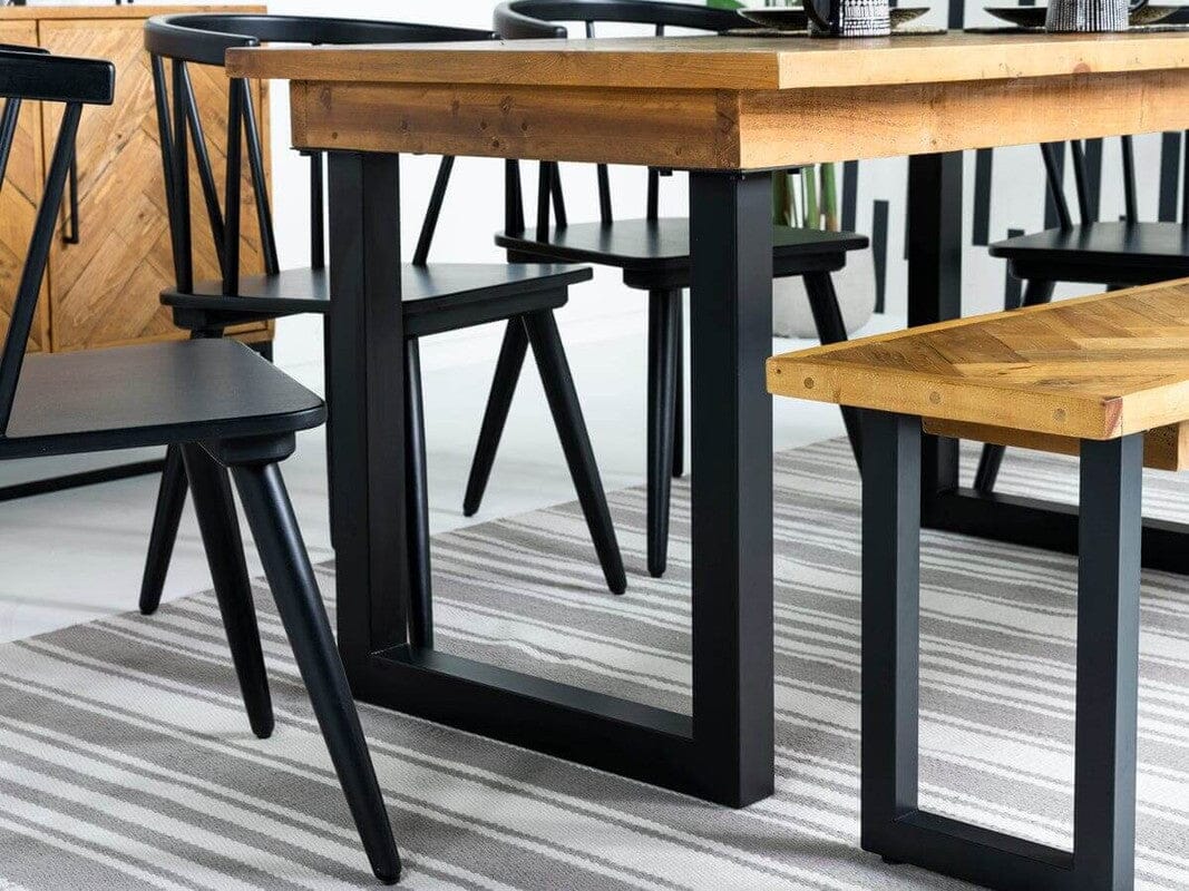 Tulsa 180cm Fixed Top Dining Table & Dining Bench