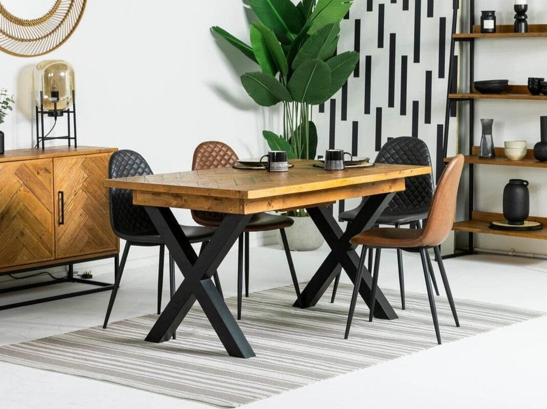 Tulsa Cross Leg Extendable Dining Table (140cm - 180cm)