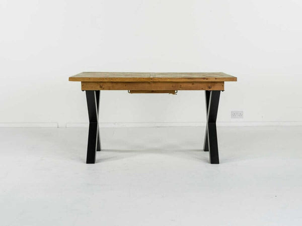 Tulsa Cross Leg Extendable Dining Table (140cm - 180cm) & Dining Bench