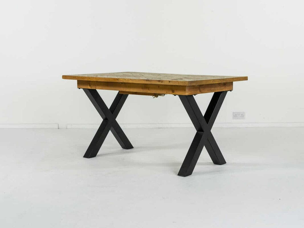 Tulsa Cross Leg Extendable Dining Table (140cm - 180cm) & Dining Bench