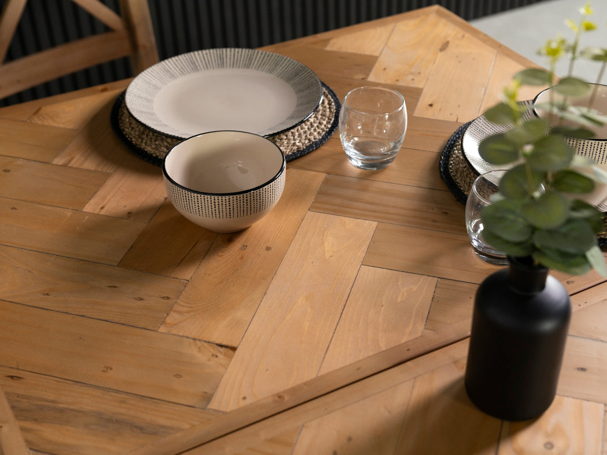 Tulsa Extendable Dining Table (140cm - 180cm) & Dining Bench