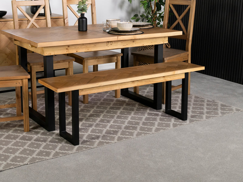 Tulsa Reclaimed Wood Bench