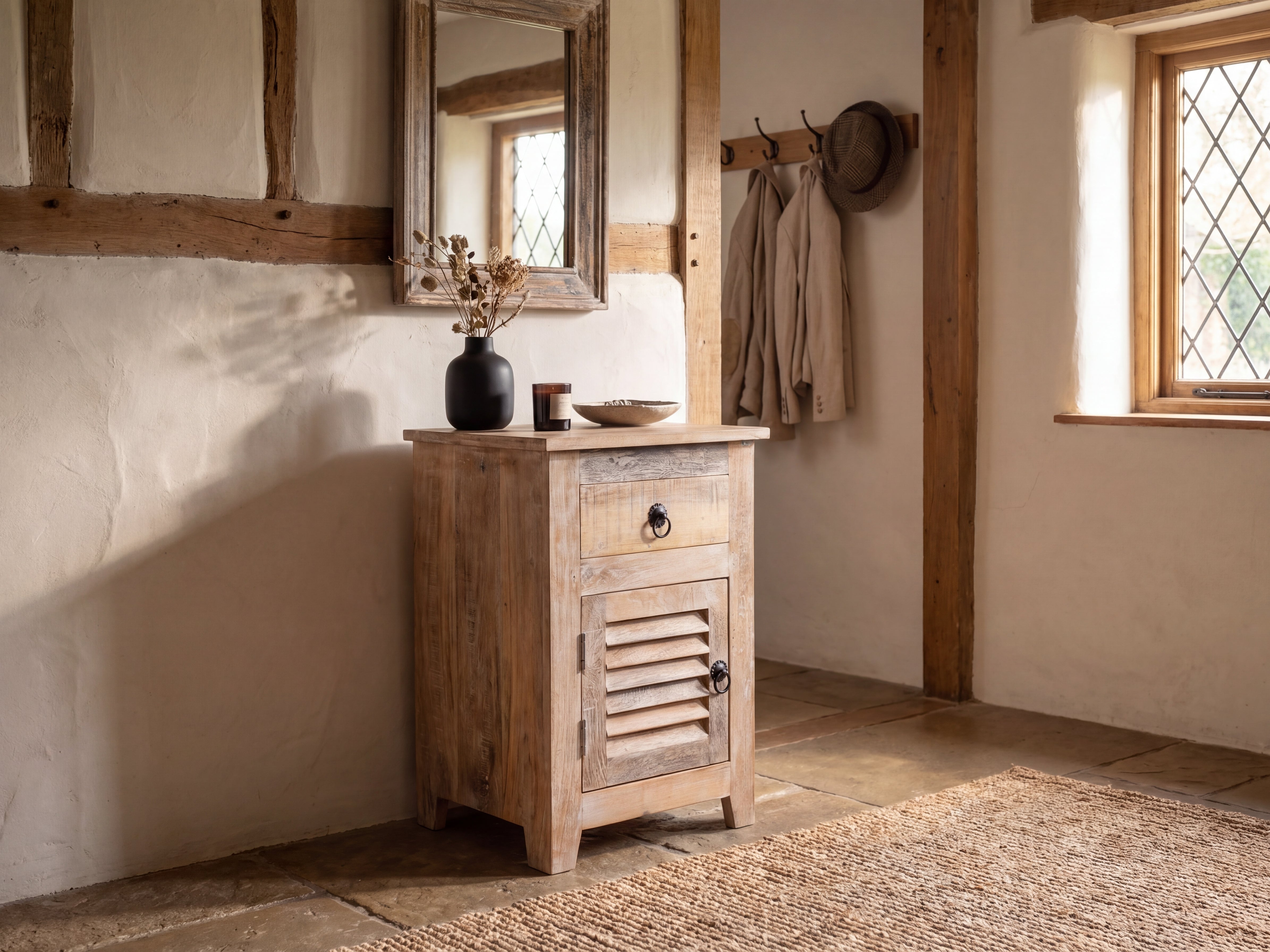 Mayflower Natural Bedside Table