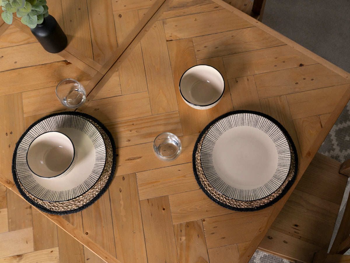 Tulsa Extendable Dining Table (140cm - 180cm) & Dining Bench