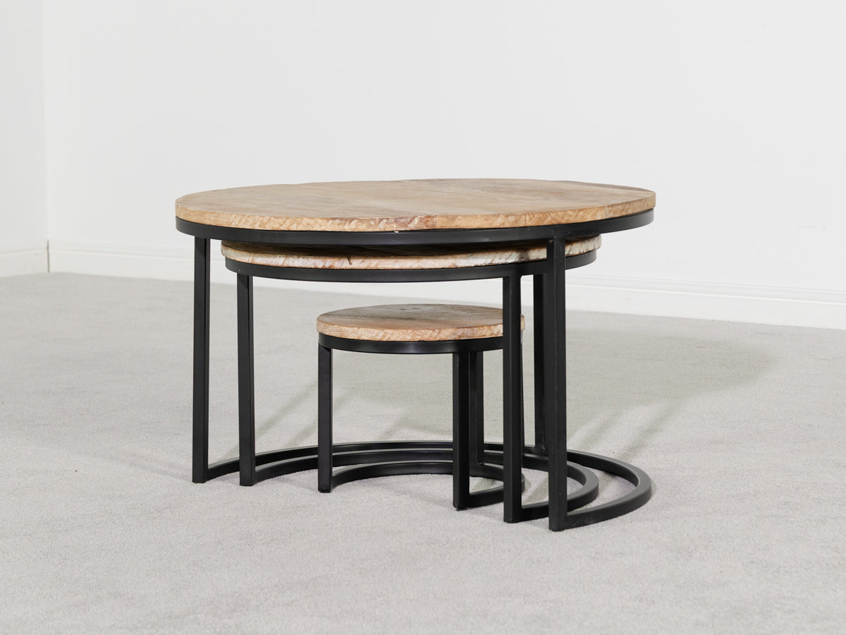Mayflower Natural Round Nest Table