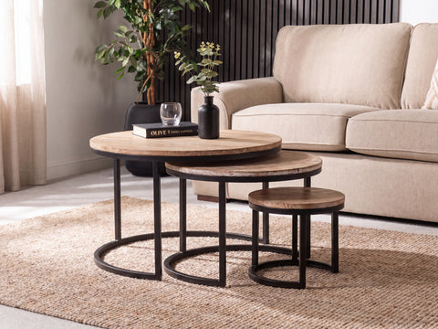 Mayflower Natural Round Nest Table