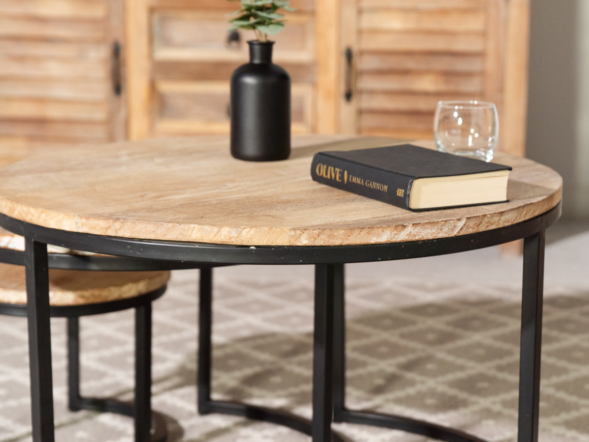 Mayflower Natural Round Nest Table